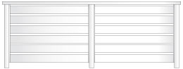 65 x 16mm Horizontal Aluminium Slats - Welded within Frame