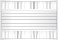 Colonial Style 90 x 16mm Horizontal Slats w/ Vertical 65 x 16mm Slats Top & Bottom 